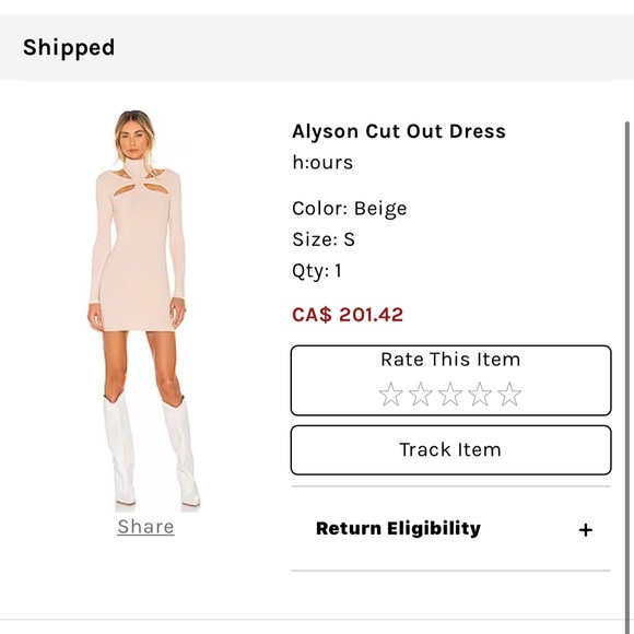 REVOLVE ALYSON CUT OUT TURTLENECK DRESS - Picture 3 of 5
